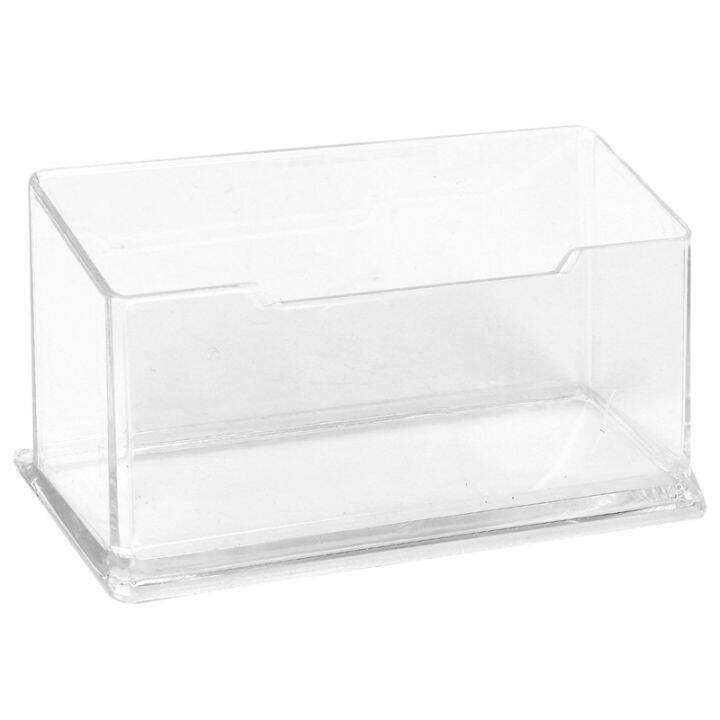New Clear Desktop Business Card Holder Display Stand Acrylic Plastic Desk Shelf Lazada