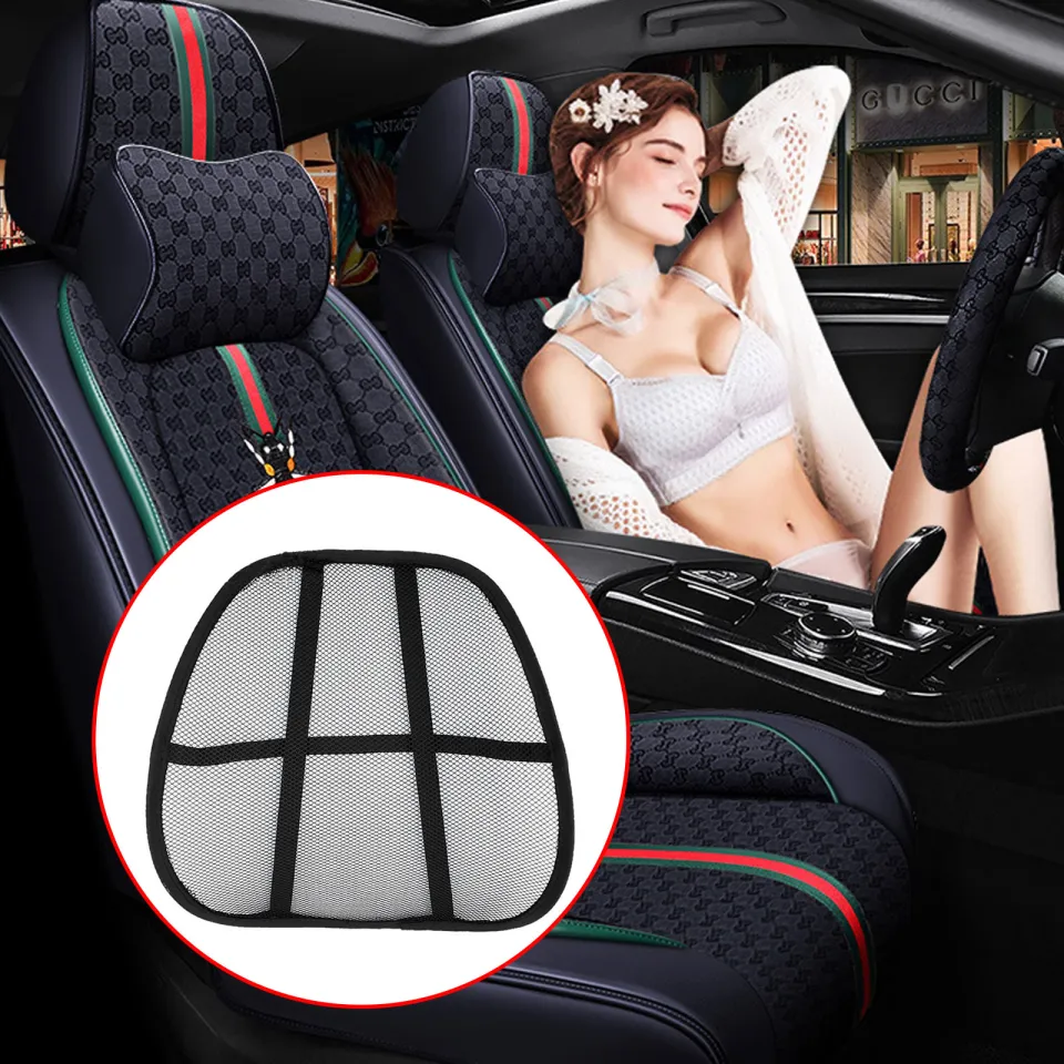 Car Accessories Universal Mesh Breathable Ventilation Car Seat Cushion  Waist Support Cushion Pad with Back Massage Lumbar Protection
