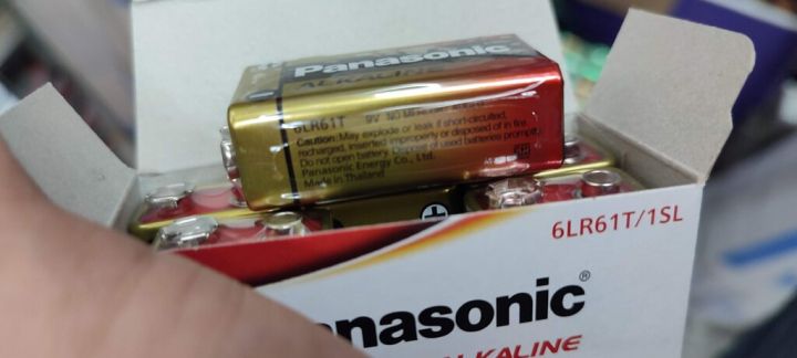 panasonic-alkaline-battery-9v-1ก้อน-อัลคาไลน์แบตตเตอรี่-ถ่านสี่เหลี่ยมอัลคาไลท์