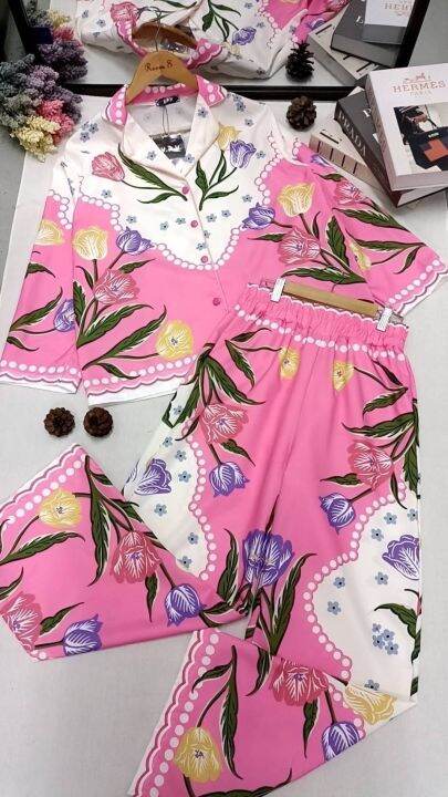 pink-set-print-ชุดเซ็ท-2-ชิ้น