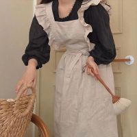 Nordic Florist Apron Cotton Gardening Coffee Shops Kitchen Aprons For Women Cooking Baking Restaurant Retro Aprons