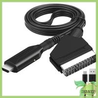 IHBNEP คุณภาพสูง Professional 1080P แปลง HDMI เป็น Scart สายแปลงสัญญาณสายอะแดปเตอร์ภาพและเสียงท่อทองแดง1M