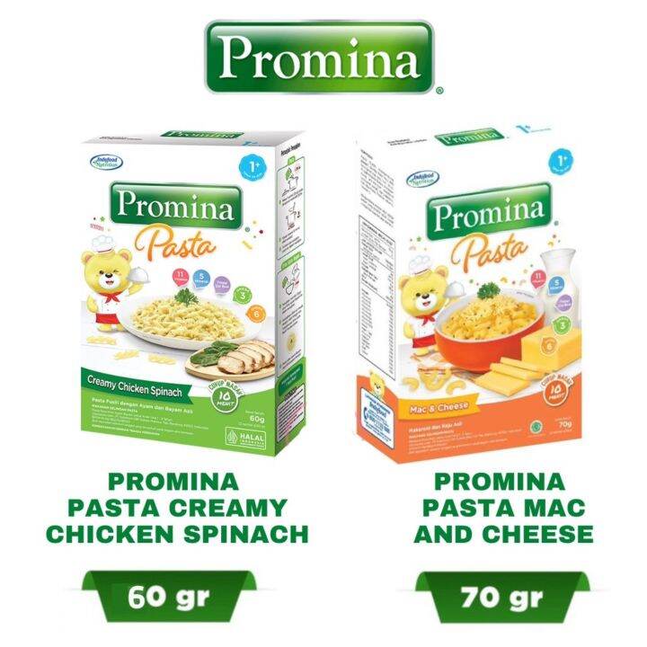 PROMINA Pasta Mac and Cheese 70gr / Promina Creamy Chicken Spinach 60gr