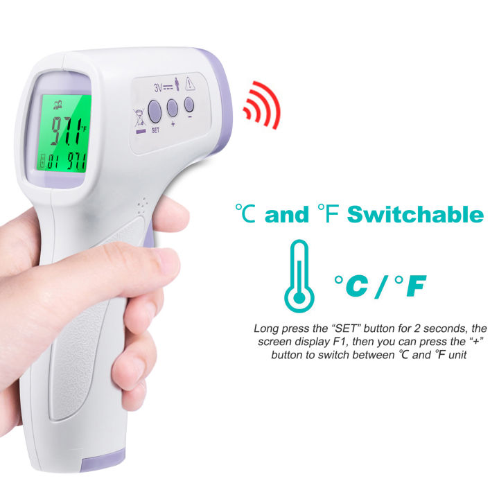 Digital Thermometer - Temperature Gun - termometro Digital for Kids/Baby -  Senior and All Ages - 2 AAA Batteries Included