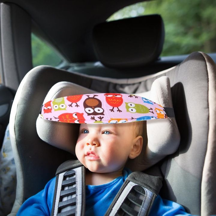 รถเข็นเด็กนิรภัยสำหรับเด็กทารก-ที่นั่งในรถยนต์หมอนหนุนนอนสายรัดศีรษะช่วยในการนอนสำหรับรถเข็นเด็กทารกอุปกรณ์เสริมในรถยนต์