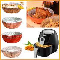 XUEWAN 20แผ่นสำหรับการอบร้อน,ถาดดีบุกกันน้ำมันแบบนอนสติ๊กสำหรับหม้อทอด Air Fryer กล่องดีบุกแบบใช้แล้วทิ้งฟอยล์ซับหม้อแผ่นรองอบ