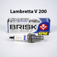 หัวเทียน BRISK X-Line 4 เขี้ยว แกนเงิน Lambretta V 200 Spark Plug (7X41ROAN) รองรับทุกน้ำมัน Made in EU