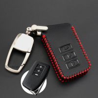 fgjfykjd Genuine leather 3 buttons smart Car key cover case holder shell bag FOB FOR Lexus IS ES GS NX GX RX LX RC 200 250 300 350