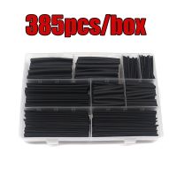 385 PCS/Kotak Shrinkable Tabung Selubung Kabel Charger Perlindungan Panas Lengan Listrik Isolasi Kawat Data Perlindungan Lengan