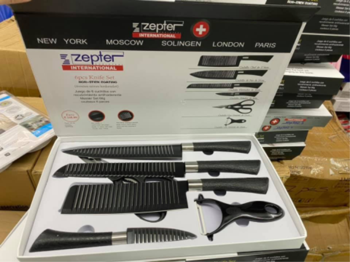 Zepter 6 Pcs knife NonStick Coating Kitchen Knives Set Lazada PH