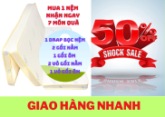 NỆM GẤP 3 1m4 x 2m x 10cm NỆM CAO SU NON AMERICAN CAO CẤP CHÍNH HÃNG