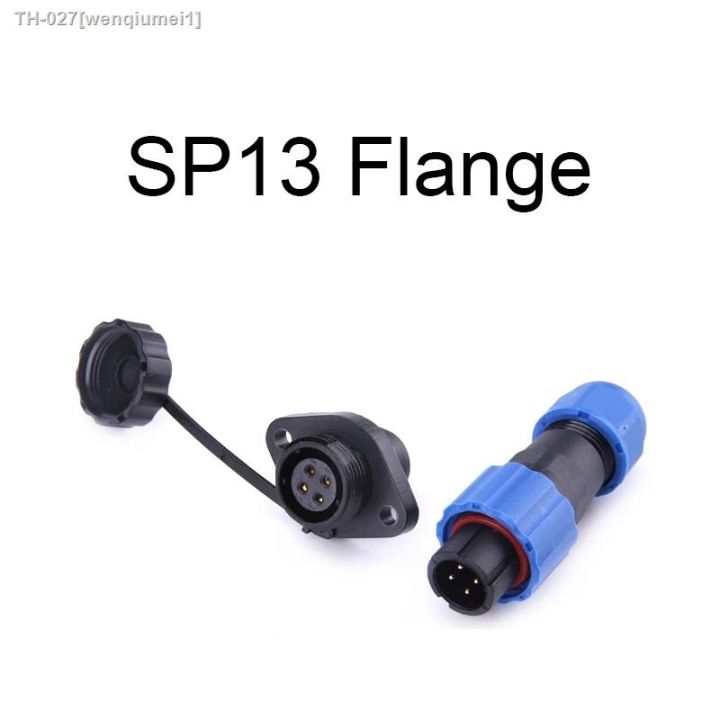 sp13-ip68-flange-type-aviation-plug-1-2-3-4-5-6-7-9pin-cable-connectors-plug-and-socket-waterproof-connector
