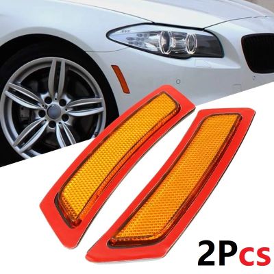 2PCS Car Front Bumper Reflectors Fit For BMW 5 Series F10 2011-2016 Front Bumper Side Marker Reflector Lights