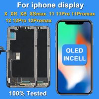 AAAA +++ OLED สำหรับ X XR XS Max LCD Incell สำหรับ11 12 Pro Max จอแสดงผล LCD พร้อมสัมผัสทำให้เป็นดิจิทัลประกอบ3มิติ