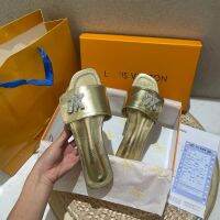 2023 New Flat Heel Square Head Fashion Versatile One Line Slippers