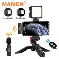 【CW】✘  MAMEN Vlogging with Lavalier Microphone for iPhone Smartphone Streaming Toolkit