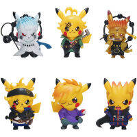 เด็ก Toy Store 6ชิ้น/เซ็ต Elf Pokemon Pokemon รูป Kawaii คอสเพลย์ Naruto Cross Dressing Pikachu Devil Buop Pikachu รุ่น Q ตุ๊กตากระเป๋ารูป