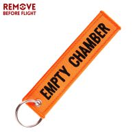 1 PC Orange Empty Chamber Keychain For Aviation Gift Promotion Christmas Gifts Keychains Luggage Tag Embroidery Crew Key Chain