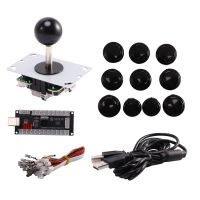 Black Classic Arcade MAME DIY Kit No Delay USB Encoder + Joystick + 10 x Buttons