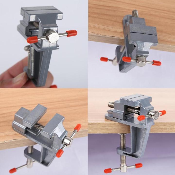 ปากกาจับชิ้นงาน-ปากกาจับงาน-ฐานหมุนได้360-ฐานหมุนได้-35mm-aluminium-alloy-table-bench-clamp-vise-mini-bench-vise-table-screw-vise-for-diy-craft-mold-fixed-repair-tool