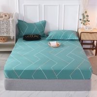 【CW】 New Product 1pcs Cotton Printing bed set with corners and elastic band sheets(pillowcases need order)