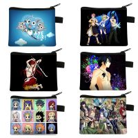 Anime Fairy Tail Coin Purse Natsu Dragneel Lucy Heartfilia Erza Women Wallets Keychain Credit Card Holder Bag Boy Girl Coin Bags