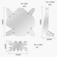 เครื่องมือตรวจสอบตัวอย่างมาตรวัดเชื่อมมุมเหล็กสแตนเลสแบบมุมสี่เหลี่ยมตัววัดตัวอย่างมุมปลายแหลมมาตรวัดเชื่อมวัดหัวเจาะ