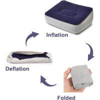 Idealhere Travel Footrest Air หมอนเครื่องบินรถขา Relax Cushion Inflatable Foot Pad