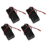 4Pack 6V 4XAA Battery Container Case Holder Pack Box JST Plug Receiver for HSP Redcat 1/8 1/10 RC Nitro Power Car Truck