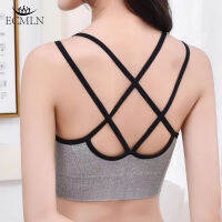 ECMLN สไตล์เกาหลีผู้หญิง Tube Tops ฤดูร้อนสายคล้องคอ Backless Bras ที่ถอดออกได้ Camisole ชุดชั้นในเซ็กซี่