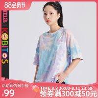 2023 High quality new style Joma×Bi Taojun joint mens and womens spring and summer sports short-sleeved loose tie-dye graffiti couple T-shirt for students