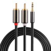 ZSYKD 2M ชุบทองแจ็ค3.5Mm เพื่อ2 X สายออดิโอสเตอริโอ RCA ตัวผู้