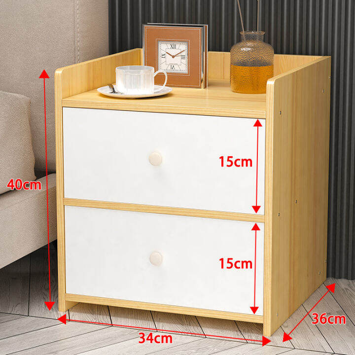 Bedside Table Wooden Bed Side Book Shelf Bedroom Furniture Living Room ...