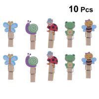 10pcs Wood Photo Clip Wooden Clothespins Photo Paper Peg Pin Craft Clips Wooden Pegs Photo Picture Pegs for Craft and DIY Clips Pins Tacks