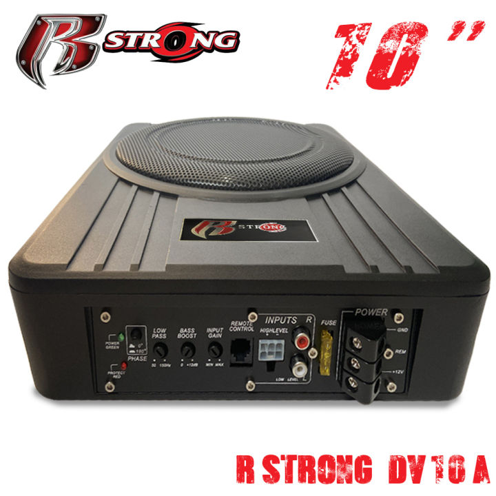 subbox-bassbox-ลำโพงซับเบส-ซับบอกซ์-เบสบ็อกซ์-ซับใต้เบาะ-10-นิ้ว-r-strong-dv10a-เพาเวอร์แอมป์ในตัว-ตู้ลำโพงซับเบส