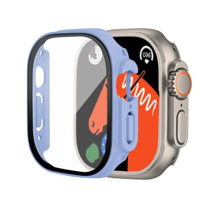 กระจก + เคสสำหรับ Apple Watch อัลตร้า49มม. หน้าจอ Pc,นาฬิกานิรภัยกันชนฟิล์มกันรอยสำหรับฝาครอบสมาร์ทวอทช์แอปเปิ้ล