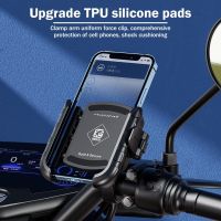 Motorcycle Phone Holder Shockproof Mobile Phone Bracket 360 Degree Rotating Bicycle Phone Support for E-Bike Motorcycle Scooter