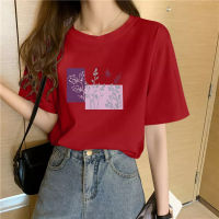 ?พร้อมส่ง? เสื้อยืดผู้หญิง ถูกและจัดส่งไว เสื้อยืดคอกลม เสื้อเชิ้ตแขนสั้นโอเวอร์ไซส์ เสื้อผ้าแฟชั่น ลายน่ารัก สำหรับTTT=0937