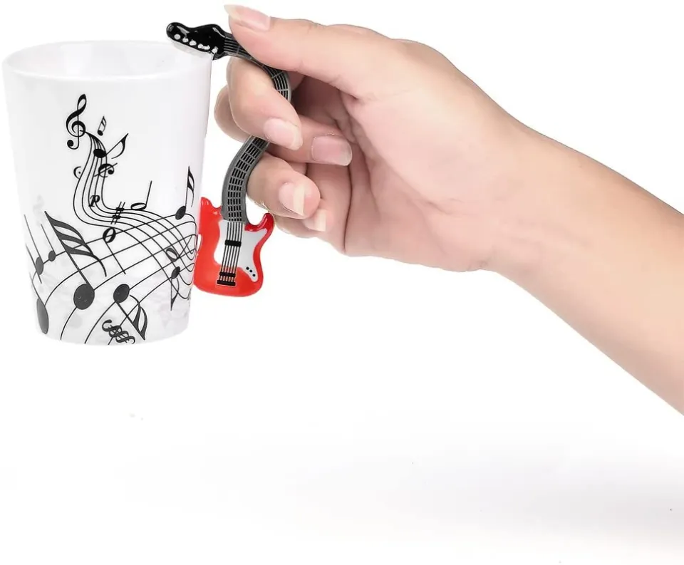 WQQZJJ Kitchen Gadgets Gifts Sale Deals Musician's Coffee Mugs - 10  Creative Designs Guitar Mug Electric Guitar Heartbea on Clearance 