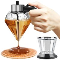 200ml Honey Dispenser Syrup Bee Drip Dispenser Kettle Squeeze Bottle Storage Pot Holder Honey Jar Container Kitchen Accessories