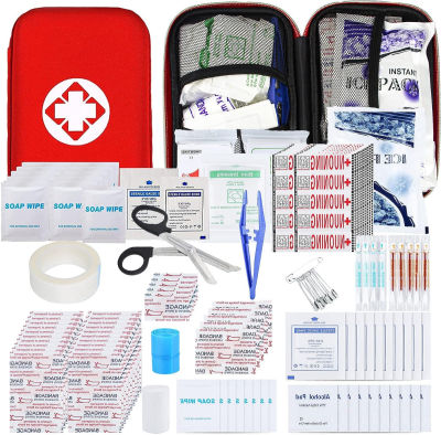 275Pcs Travel First Aid Kits for Car Emergency Preparedness Items Urgent Accident Essentials Kit Survival Gear Equipment for Sports , College Dorm Student, Home, Boat, Red YIDERBO