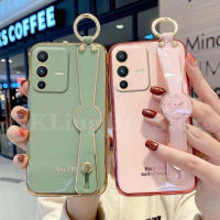 Phone Case VIVO V23 5G Bling Electroplating Casing VIVOV23 Pro Softcase with Wristband Holder Luxury All-inclusive Anti-fall Back Cover Vivo V23 5G