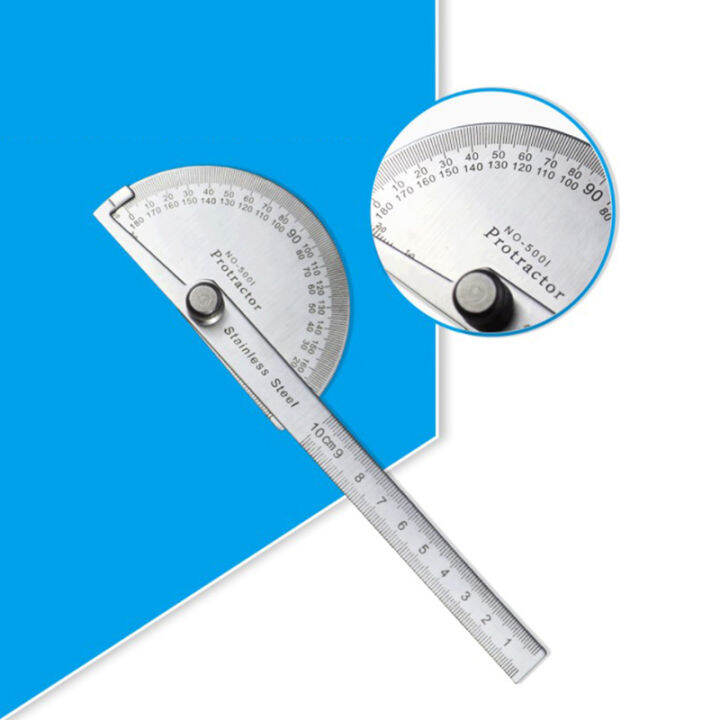 FineGoodWell 180 Degree Protractor Metal Angle Finder Goniometer Angle ...