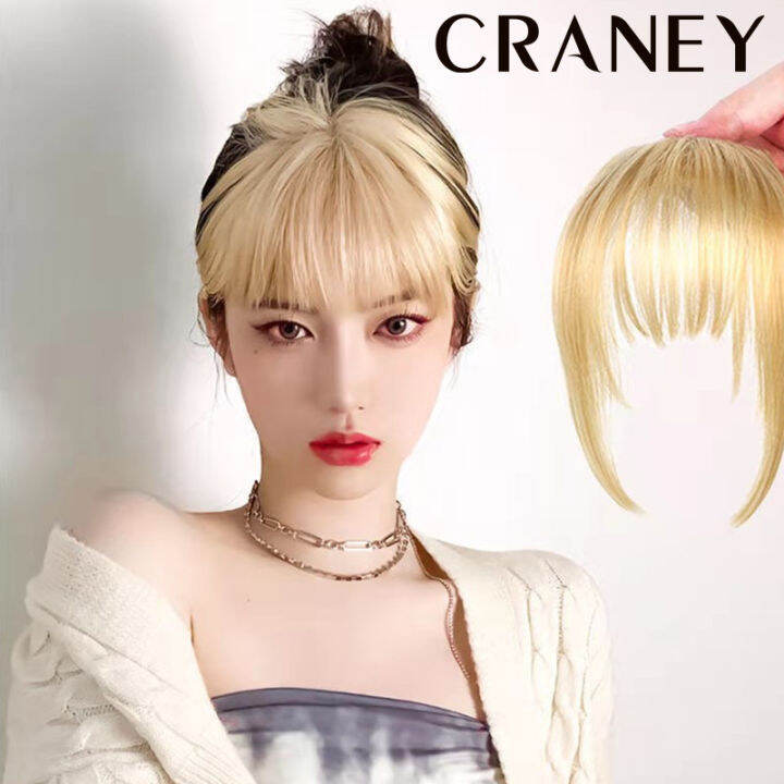 Linen blonde wig bangs wig patch bangs wig hair extensions Lazada PH