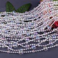 【CW】 Fashion Glass Octagonal Bead Curtain Door Chain Wedding Road Decoration Transparent  String