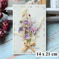 การ์ด ยินดี ดีใจ ฉลอง ดอกไม้ แห้ง ของขวัญ วันพิเศษ ป็อปอัพ handmade dry flower gift card 3D  พร้อม ซอง จดหมาย ของขวัญ ครบรอบ วัน พิเศษ ใน ไทย พร้อมส่ง C