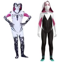 Kids 3D Women Spiderman Gwen Costume Gwen dolyn Maxine Stacy Zentai Suit Spiderman costume Cosplay Halloween Costumes For Girls