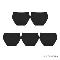 (Set 5 ชิ้น) Sabina ซาบีน่า กางเกงชั้นใน  (Bikini) รุ่น Panty Zone รหัส SUXZM2104 สีดำ