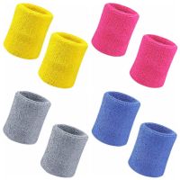 2Pcs Unisex Basketball Sports Cotton Sweat Band Sweatband Wristband Wrist Band Gloves Mittens