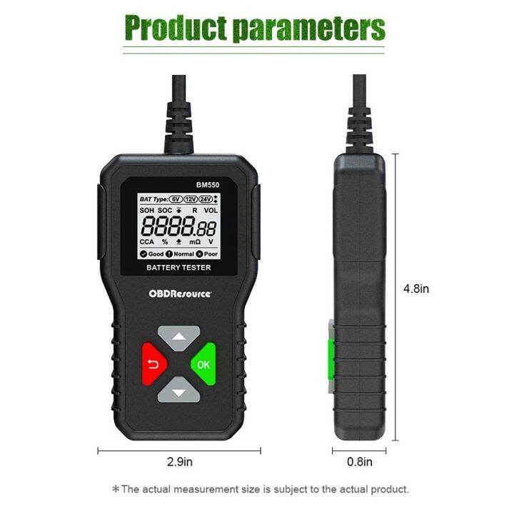 【Local Warehouse】BM560 BM550 Car Battery Tester 24V 6V 12V Detect Auto
